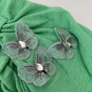 EBS Turban Hat Bow Butterflies Green Chemo Hat Cancer Hijab Hair Loss Turban New